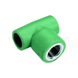 RACCORDO TEE F PPR GREEN LINE Ø 25X3/4"X25 VERDE - R109V TIEMME 500038 1