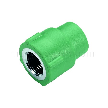 RACCORDO DIRITTO F PPR GREEN LINE Ø 25 X 3/4" VERDE - R102V TIEMME 500045 1