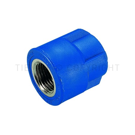RACCORDO DIRITTO F PPR COBRATHERM Ø 32 X 3/4" BLU - R102B TIEMME 500051 1