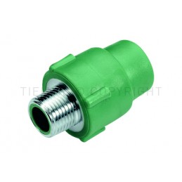 RACCORDO DIRITTO M PPR GREEN LINE Ø 50 X 1"1/2 VERDE - R100V TIEMME 500053 1