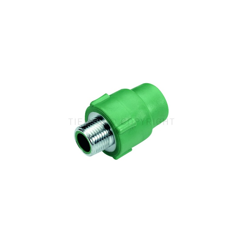 RACCORDO DIRITTO M PPR GREEN LINE Ø 25 X 1/2" VERDE - R100V TIEMME 500063 1
