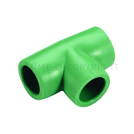 RACCORDO TEE PPR GREEN LINE Ø 40 - 25 - 40 VERDE - R107V TIEMME 500152 1