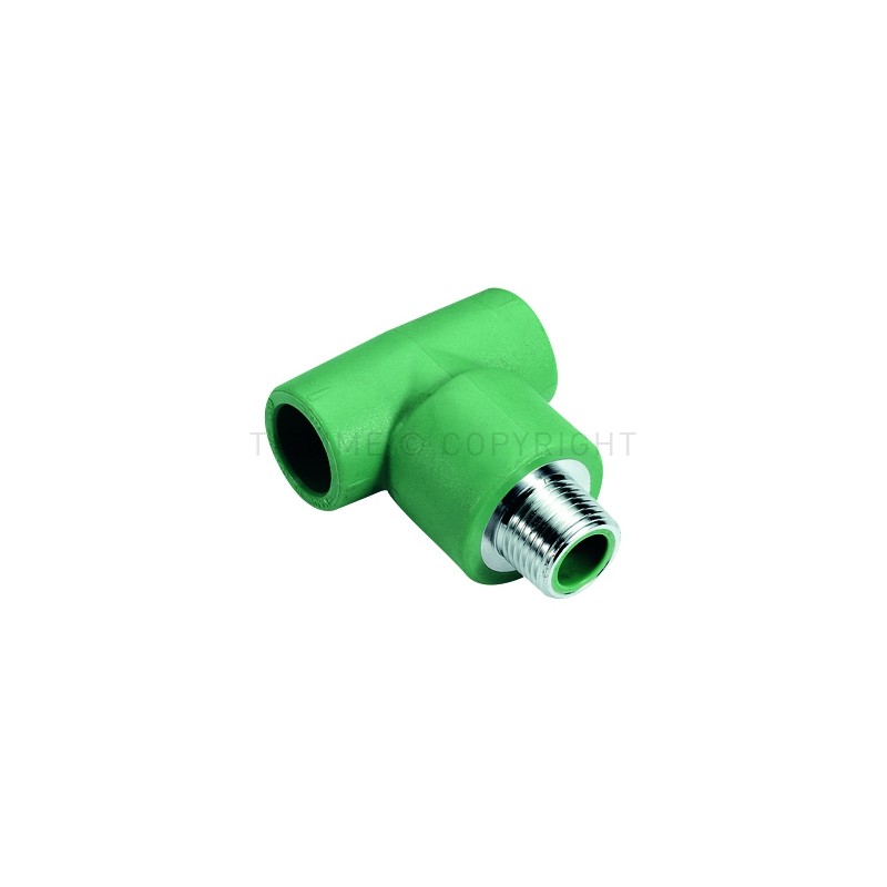 RACCORDO TEE M PPR GREEN LINE Ø 25X3/4"X25 VERDE - R108V TIEMME 500186 1