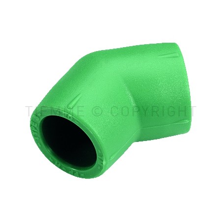 RACCORDO CURVO 45 gradi PPR GREEN LINE Ø 63 - 63 VERDE - R112V TIEMME 500189 1