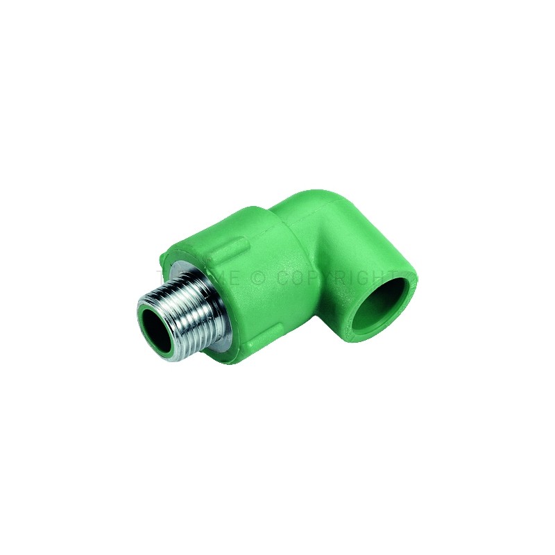 RACCORDO CURVO M PPR GREEN LINE Ø 32 X 3/4" VERDE - R104V TIEMME 500193 1