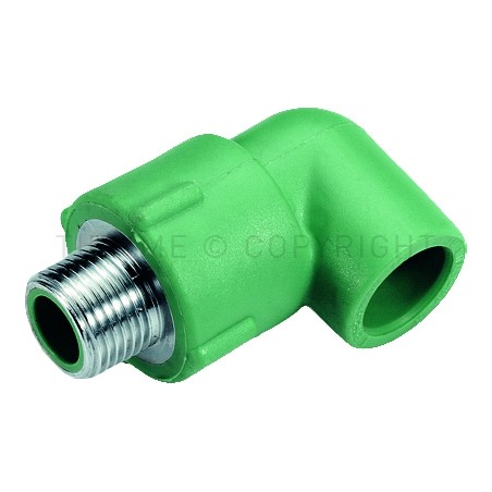 RACCORDO CURVO M PPR GREEN LINE Ø 32 X 3/4" VERDE - R104V TIEMME 500193 1