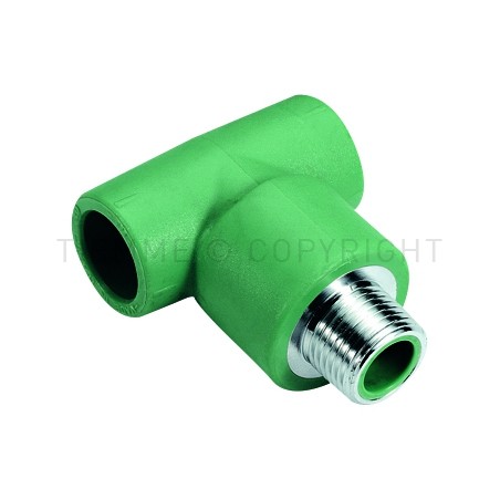 RACCORDO TEE M PPR GREEN LINE Ø 32X3/4"X32 VERDE - R108V TIEMME 500196 1