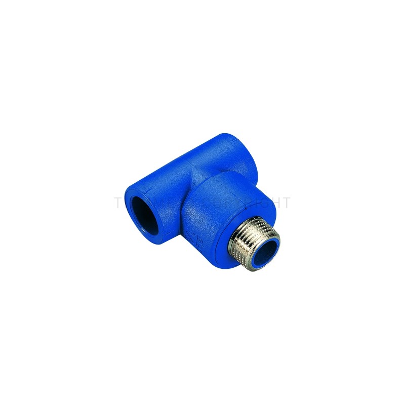 RACCORDO TEE M PPR COBRATHERM Ø 32X3/4"X32 BLU - R108B TIEMME 500210 1