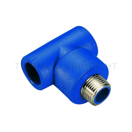 RACCORDO TEE M PPR COBRATHERM Ø 32X3/4"X32 BLU - R108B TIEMME 500210 1