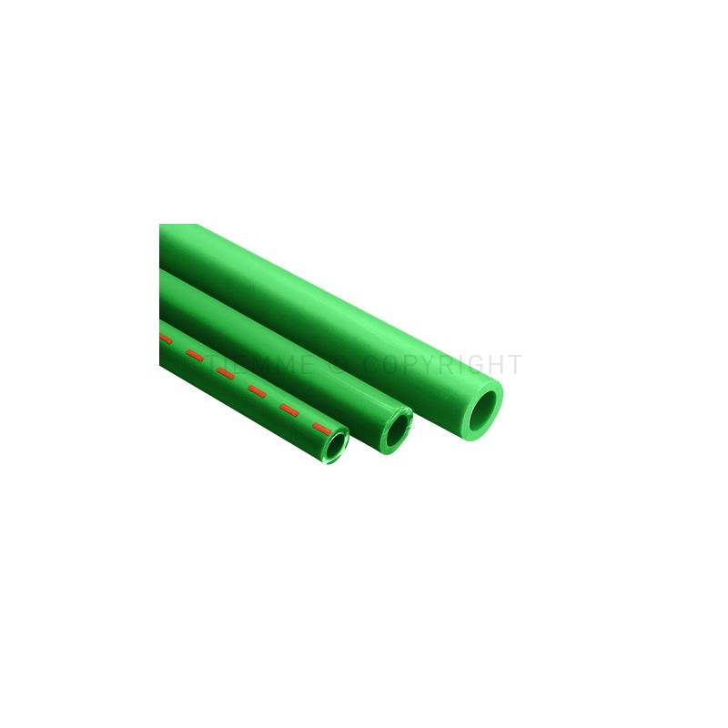 TUBO PPR GREEN LINE Ø 32 SP 5,4 VERDE L BARRE DA 4MT - R400V TIEMME 540005 1