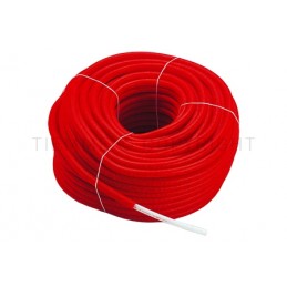 TUBO PE - X BARR OSSIGENO INGUAINATO Ø 16 SP 2 GUAINA ROSSA Ø 24,5 L 100MT - 0805R TIEMME 240001 1