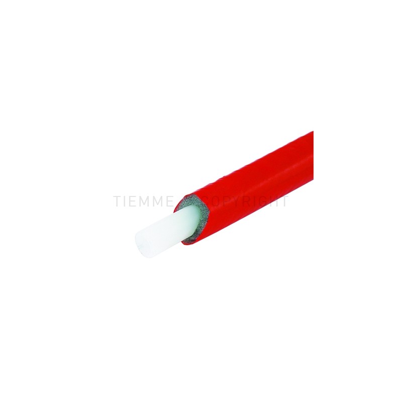 TUBO PE - X BIANCO ISOLATO Ø 25 SP 2,3 ROSSO L 50MT - 0330R TIEMME 330006 1