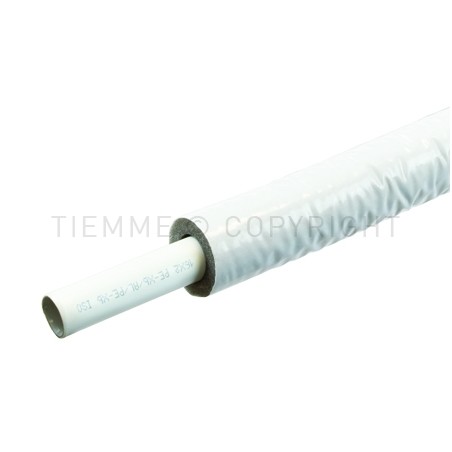 TUBO AL - PEX - 660 ISOLATO Ø 16 SP 2 BIANCO L 50MT - 0615B TIEMME 620020 1