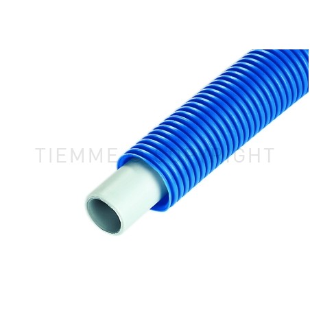 TUBO AL - PEX - 660 GUAINA CORRUGATA Ø 16 SP 2 BLU L 50MT - 0640B TIEMME 640001 1