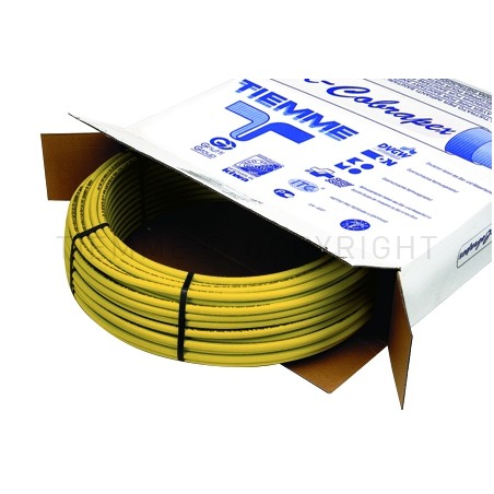 TUBO AL - PEX GAS Ø 20 SP 2 GIALLO L 100MT - 0600G TIEMME 660002 1