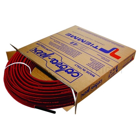 TUBO PE - X NERO INGUAINATO Ø 18 SP 2,5 GUAINA ROSSA Ø 28 L 50MT - 0810R TIEMME 800011 1