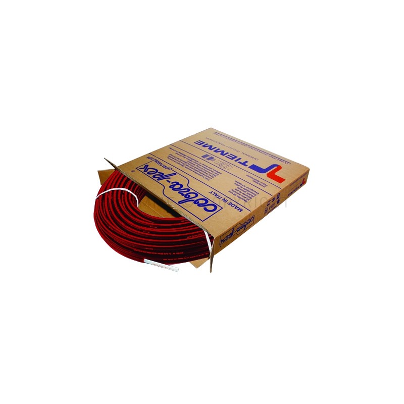 TUBO PE - X BIANCO INGUAINATO Ø 15 SP 2,5 GUAINA ROSSA Ø 24,5 L 50MT - 0800R TIEMME 800035 1