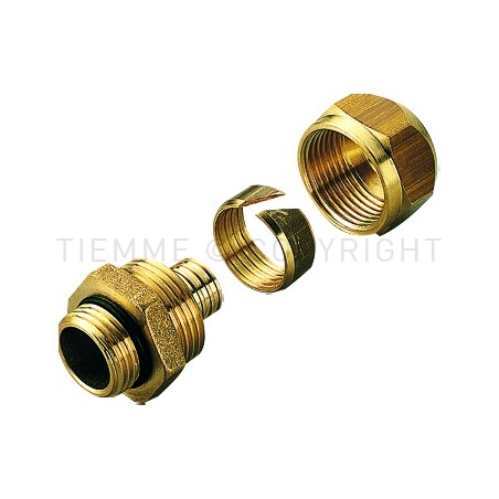 RACCORDO DIRITTO M CON ORING A COMPRES TUBO PE - X Ø 20 SP 2 1/2" - 1450 TIEMME 1400248 1