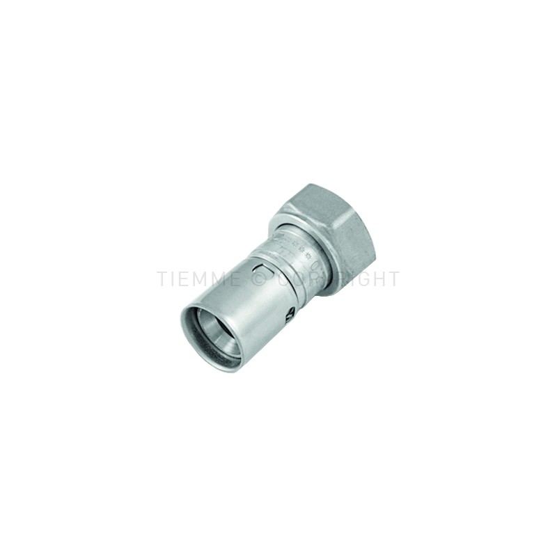RACCORDO DIRITTO CR CON GIRELLO A PRESS TUBO PE - X Ø 20 SP 1,9 E 2 SU ATT 24X19(18) - 1716K TIEMME 1700140 1