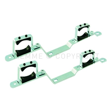 COPPIA SUPPORTI FISSAGGIO PARETE COLL BARRA 1" - 1864P TIEMME 1810041 1