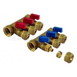 COLLETTORE NINO SOLO CALDO 3/4" 02D PE - X 16X2,0 INT 36 - 1842 TIEMME 1820051 1