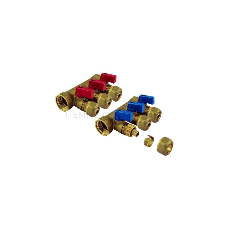 COLLETTORE NINO SOLO CALDO 1" 02D PE - X 16X2,3 INT 36 - 1842 TIEMME 1820065 1