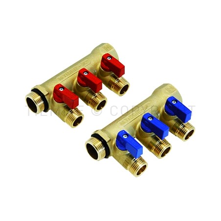 COLLETTORE NINO SOLO CALDO, PRETENUTA 3/4" 03D 1/2"BATT PIANA INT 36 - 1822RCP TIEMME 1820076 1