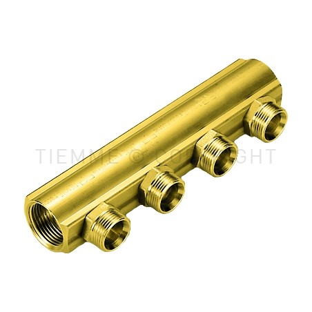 COLLETTORE BARRA CON NIPPLO 1"1/4 06D 3/4"(18) INT 50 - 3037 TIEMME 1970043 1