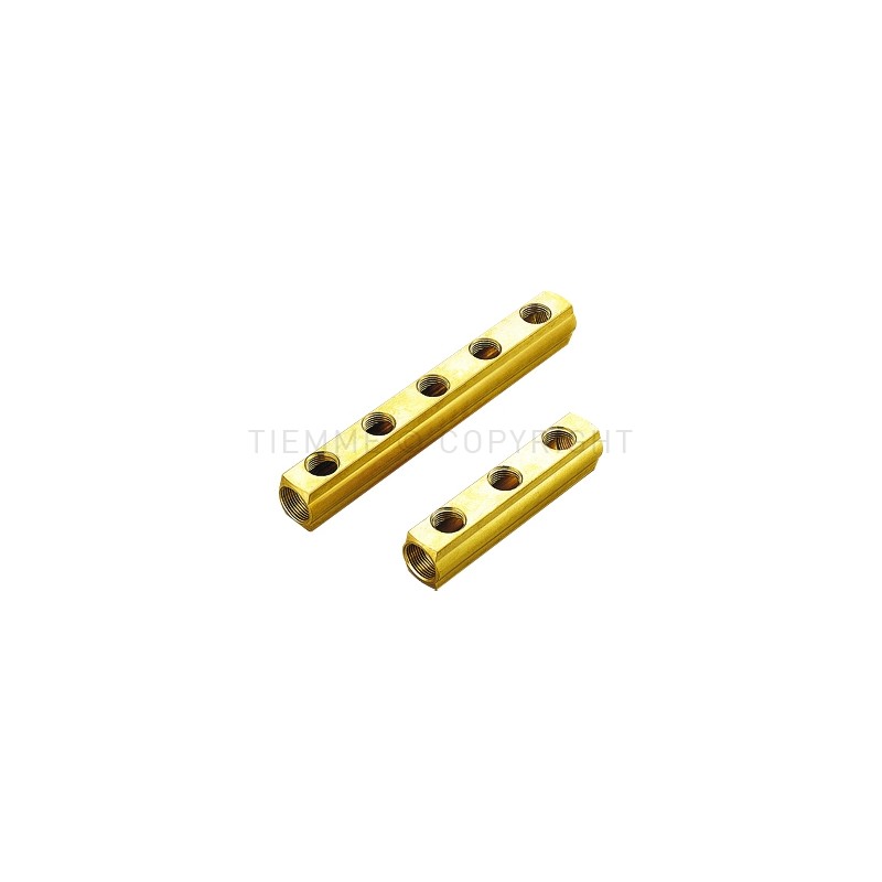 COLLETTORE BARRA 3/4" 09D 1/2"F INT 50 FORO 3/8" - 3030 TIEMME 1970099 1