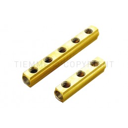 COLLETTORE BARRA 3/4" 10D 1/2"F INT 50 FORO 3/8" - 3030 TIEMME 1970107 1