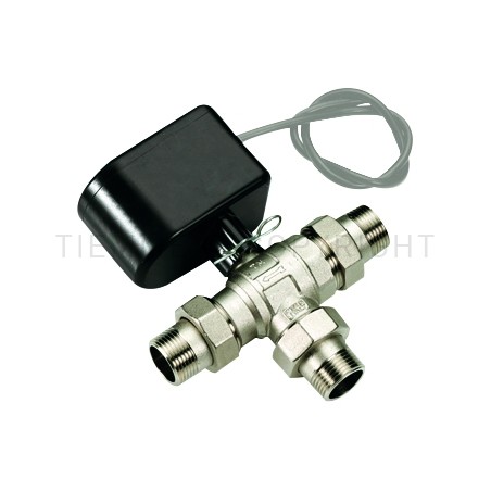 VALVOLA SFERA NI MOTORIZZATA DEVIATRICE 3/4" 24VAC - 5 FILI 3 VIE - 2134 TIEMME 2130036 1