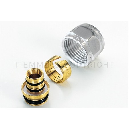 ADATTATORE CR LUCIDO TUBO AL - PEX Ø 14 2 SU ATT 1/2"(16) - 1635C TIEMME 1440065 1