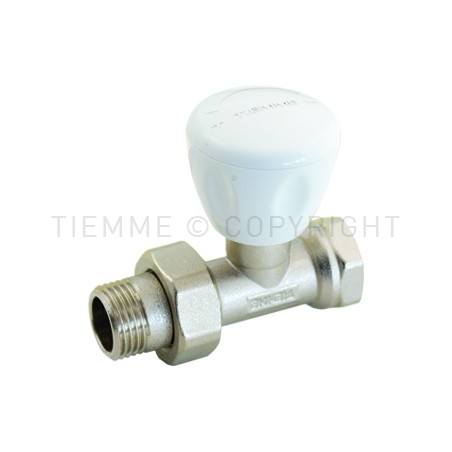 VALVOLA DIRITTA NI MANUALE NEW EXCEL PRETENUTA RADIATORE 1/2" ATT G1/2"F - 3265 TIEMME 3260045 1