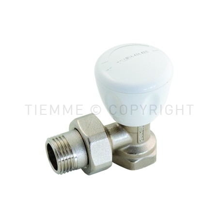 VALVOLA 90 gradi NI MANUALE NEW EXCEL PRETENUTA RADIATORE 3/8" ATT G3/8"F - 3266 TIEMME 3260047 1
