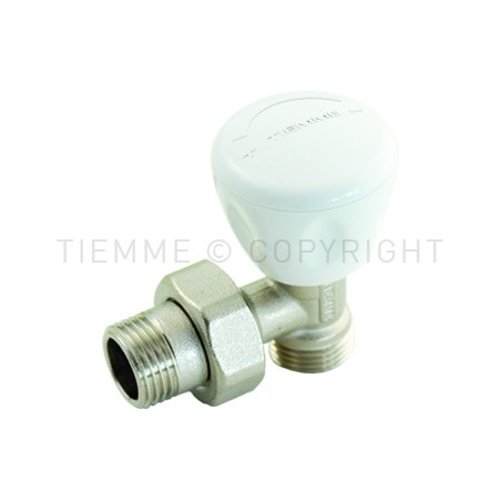VALVOLA 90 gradi CR MANUALE NEW EXCEL RADIATORE 1/2" ATT 24X19(18) - 3261 TIEMME 3260049 1