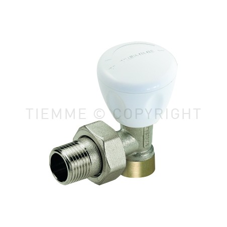 VALVOLA 90 gradi NI MANUALE NEW EXCEL PRETENUTA RADIATORE TUBO CU A SALDARE Ø15 X 1/2" - 3263 TIEMME 3260106 1