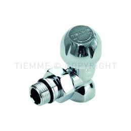 VALVOLA 90 gradi CR LUCIDA RADIATORE TERMOSTATIZ PRETENUTA 1/2" ATT G1/2"F - 3306C TIEMME 3300016 1