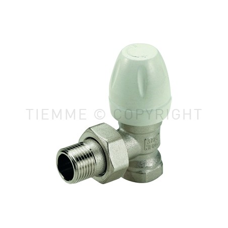VALVOLA 90 gradi NI RADIATORE TERMOSTATIZZABILE 3/8" ATT G3/8"F - 3306 TIEMME 3300023 1
