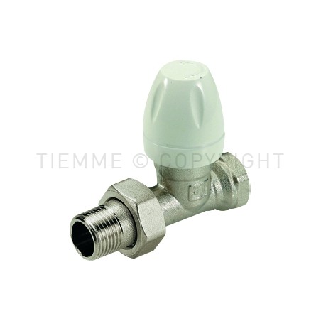 VALVOLA DIRITTA NI RADIATORE TERMOSTATIZ PRETENUTA 1/2" ATT G1/2"F - 3305 TIEMME 3300035 1