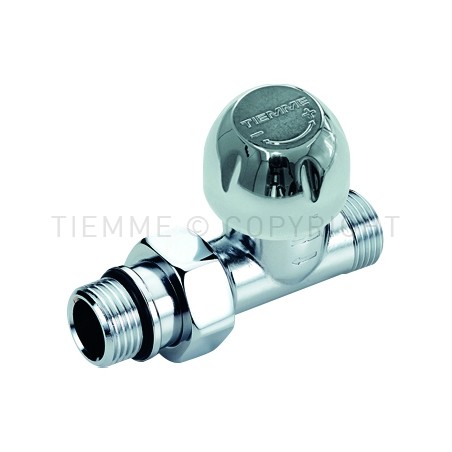 VALVOLA DIRITTA CR LUCIDA RADIATORE TERMOSTATIZ PRETENUTA 1/2" ATT 1/2"(16) - 3300C TIEMME 3300041 1