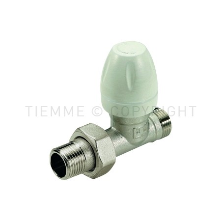 VALVOLA DIRITTA NI RADIATORE TERMOSTATIZ PRETENUTA 3/8" ATT 1/2"(16) - 3300 TIEMME 3300048 1