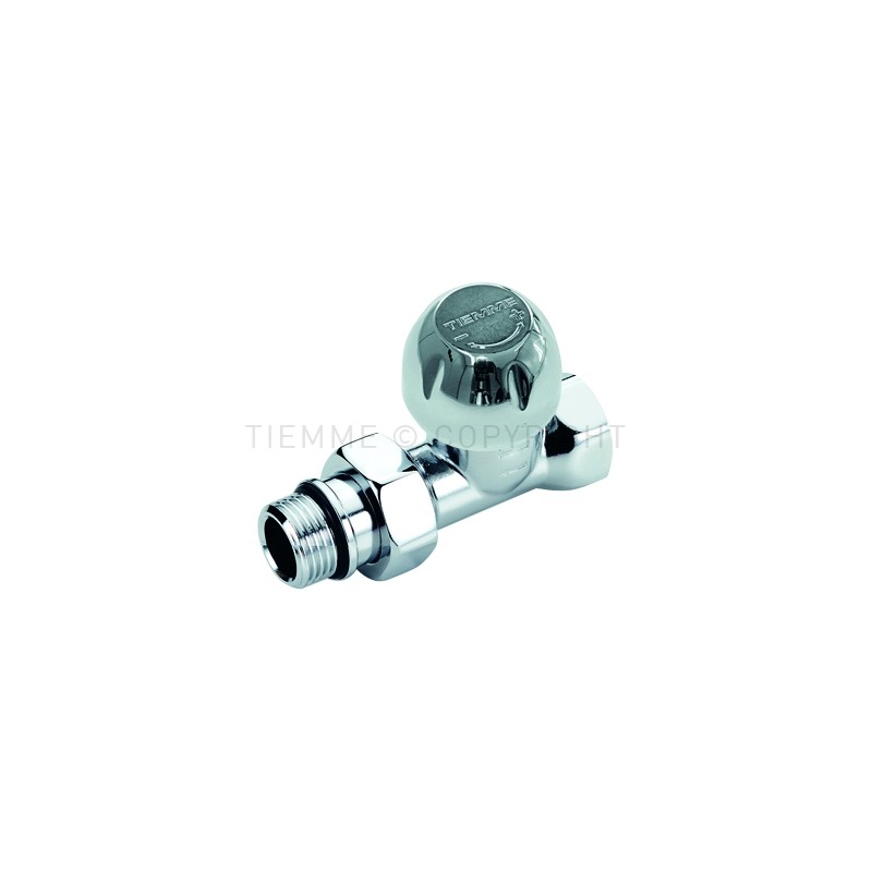 VALVOLA DIRITTA CR LUCIDA RADIATORE TERMOSTATIZ PRETENUTA 3/8" ATT G3/8"F - 3305C TIEMME 3300060 1