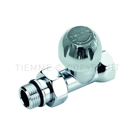 VALVOLA DIRITTA CR LUCIDA RADIATORE TERMOSTATIZ PRETENUTA 3/8" ATT G3/8"F - 3305C TIEMME 3300060 1