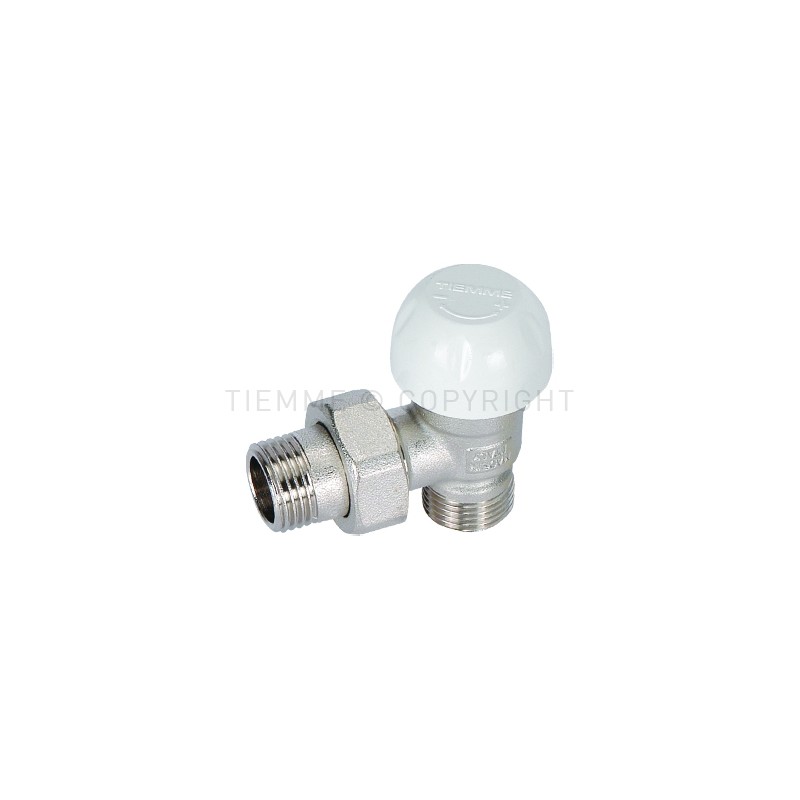 VALVOLA 90 gradi NI RADIATORE TERMOSTATIZ PRETENUTA CAPP PROT CANTIERE 3/8" ATT 1/2"(16) - 3303 TIEMME 3300064 1