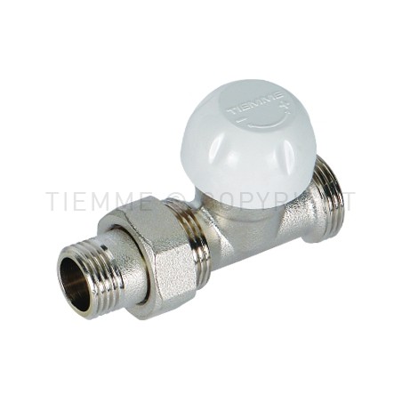 VALVOLA DIRITTA NI RADIATORE TERMOSTATIZ PRETENUTA CAPP PROT CANTIERE 3/8" ATT 1/2"(16) - 3302 TIEMME 3300078 1