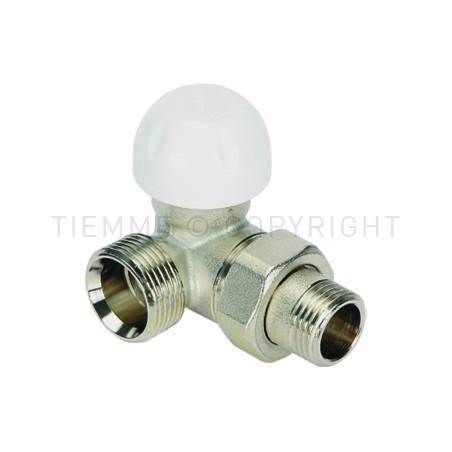 VALVOLA COASSIALE NI RADIATORE TERMOSTATIZ CAPP PROT CANTIERE SX 1/2" ATT 3/4"(18) - 3227SX TIEMME 3300120 1