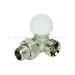 VALVOLA COASSIALE NI RADIATORE TERMOSTATIZ PRETENUTA CAPP PROT CANTIERE DX 1/2" ATT 3/4"(18) - 3227DX TIEMME 3300121 1
