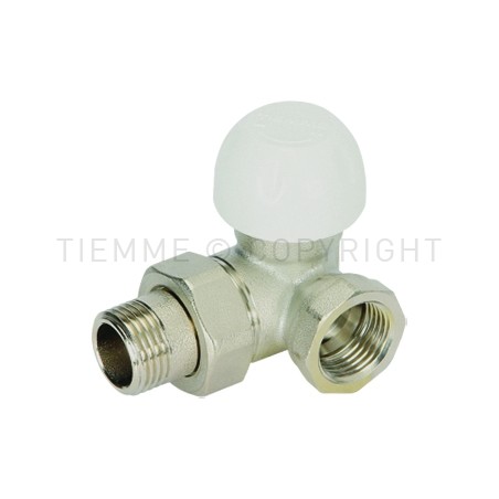 VALVOLA COASSIALE NI RADIATORE TERMOSTATIZ PRETENUTA CAPP PROT CANTIERE DX 1/2" ATT G1/2"F - 3228DX TIEMME 3300125 1