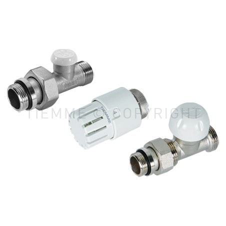 KIT DIRITTO VALVOLA TERMOST - DETENTORE EXCEL - TESTINA PRETENUTA 3/8" ATT 1/2"(16) - 3302KIT04R TIEMME 3300147 1