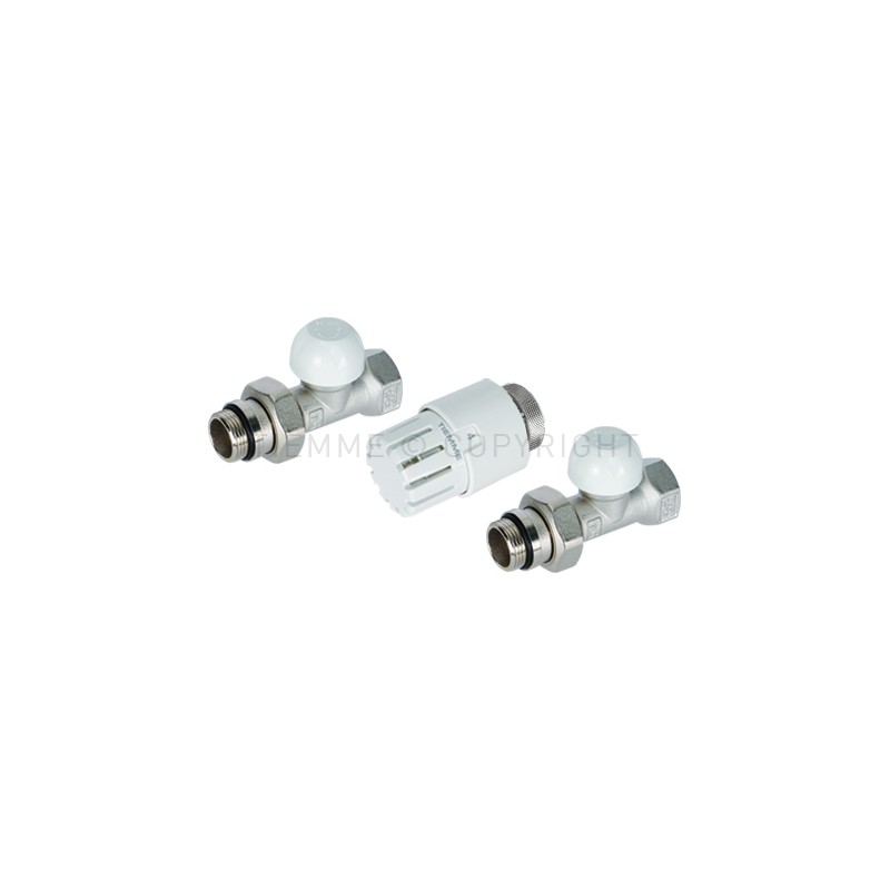 KIT DIRITTO VALVOLA TERMOST - DETENTORE - TESTINA PRETENUTA 1/2" ATT G1/2" - 3307KIT03R TIEMME 3300160 1